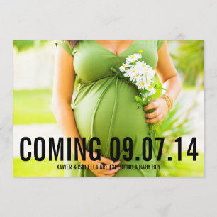 Black Bold   Custom Text Pregnancy Announcement