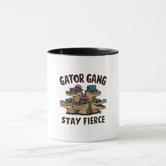 Black Bold Gator Gang Mug (Center)