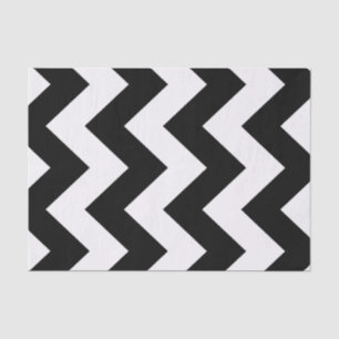 Black Bold Mod Chevron Tissue Paper