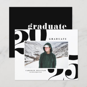 Black Bold Typography 2023 Graduation Invitation