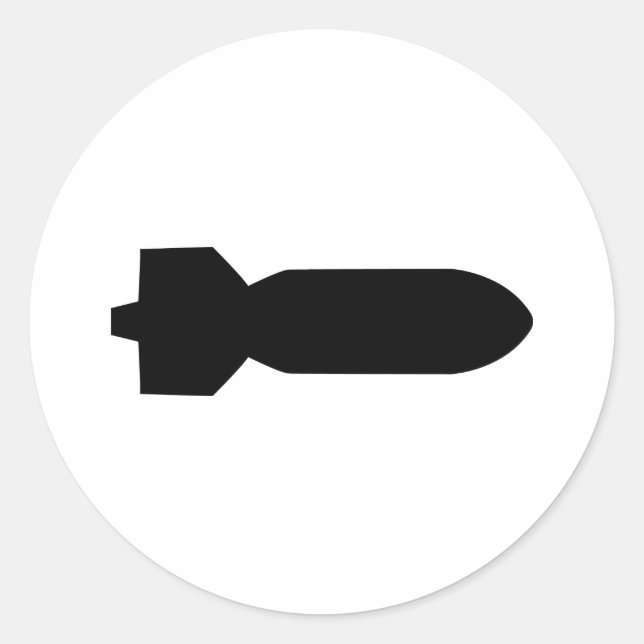black bomb icon classic round sticker (Front)