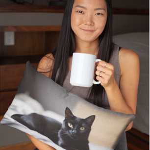 Black Bombay Cat Companion Accent Pillow