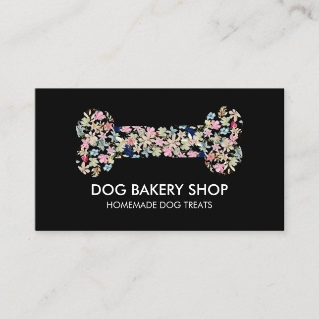 Black Bone Homemade Dog Treats Business Card (Front)