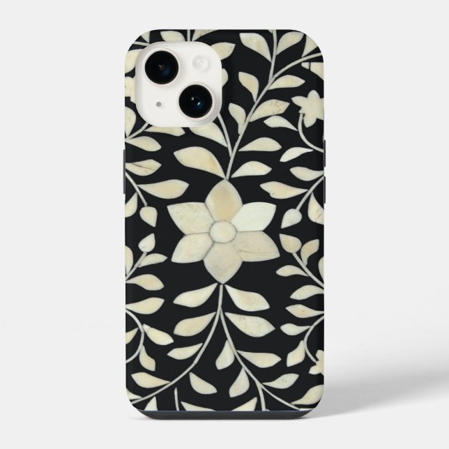 Black Bone Inlay Phone Case (Back)