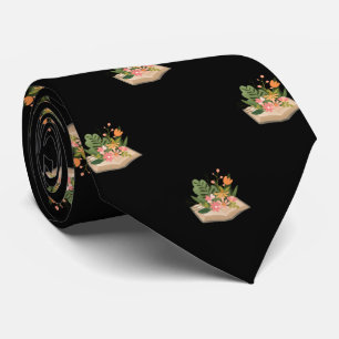 Black Book and Flowers Work & Graduation Gift Tie