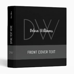 black-book custom monogram modern & elegant binder