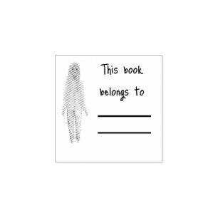 Black Book Lover Personal Library Book Stamp