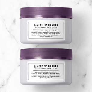 Black Border and Line Ingredients List Product Label