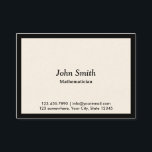 Black Border Mathematician Business Card<br><div class="desc">Black Border Mathematician Business Card.</div>