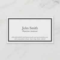 Black Border Physician Assistant Business Card