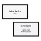 Black Border Real Estate Broker Business Card