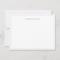 Black Border Vintage Typewriter Name Note Card