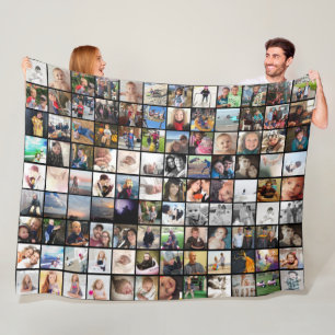 Black Borders 108 Photos Your Images Quotes or Art Fleece Blanket