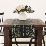 Black botanical elegant modern family gift decor m medium table runner<br><div class="desc">Sage green,  black,  brown green and grey elegant modern foliage eucalyptus watercolor botanical natural Christmas holiday gift decor. Simple,  clean elegant minimal design. With space for family name personalization.</div>