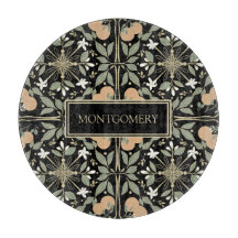 Black Botanical Orange Blossoms Pattern
