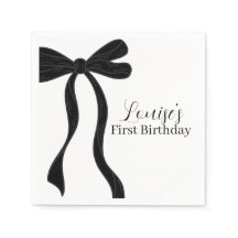 Black Bow 1st Birthday First Birthday Party