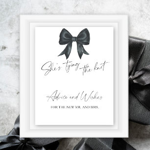 black bow - Advice and Wishes for Newlyweds Poster