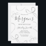 Black bow Birthday Invitation, adult birthday Invitation<br><div class="desc">Black bow Birthday Invitation,  adult birthday,  Modern black Bow Invite,  black Bow Birthday party decorations,  girly birthday party, </div>