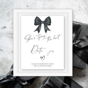 black bow bridal shower Date night ideas Poster