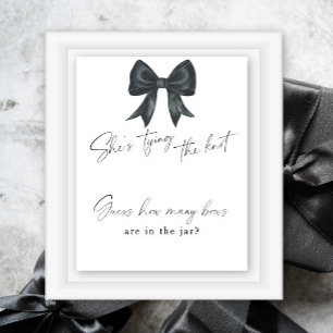 Black Bow Bridal shower How Many Bows Poster