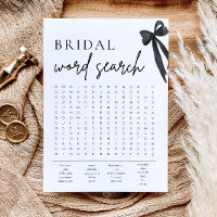 Black Bow Bridal Shower Word Search Game