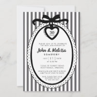 Black Bow Coquette Anniversary Party Invitation