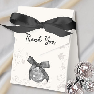 Black Bow Coquette Elegant Black Tie  Favor Box