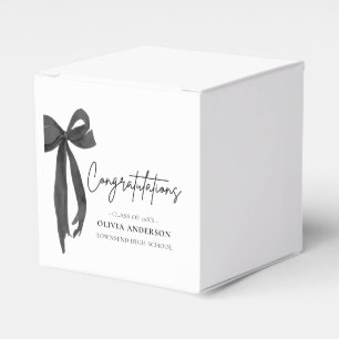 Black Bow Coquette Graduation Congratulation Favor Box