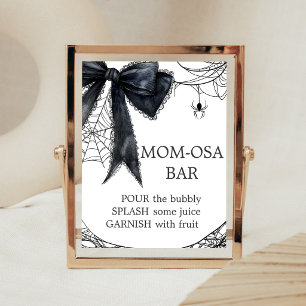 Black Bow Gothic Little Boo Mom Osa Bar Sign