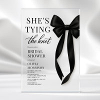 Black Bow She's Tying The Knot Bridal Shower 
