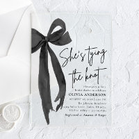 Black Bow She's Tying the Knot Bridal Shower