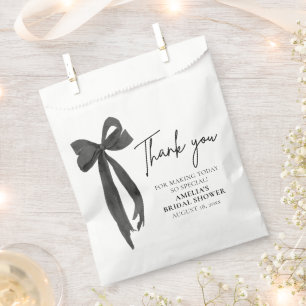 Black Bow She's Tying the Knot Bridal Shower Favour Bag