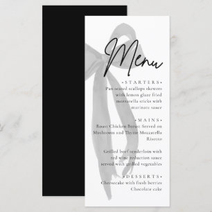 Black Bow She's Tying the Knot Bridal Shower Menu