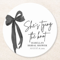 Black Bow She's Tying the Knot Bridal Shower