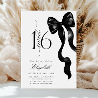 Black Bow Sweet Sixteen Birthday