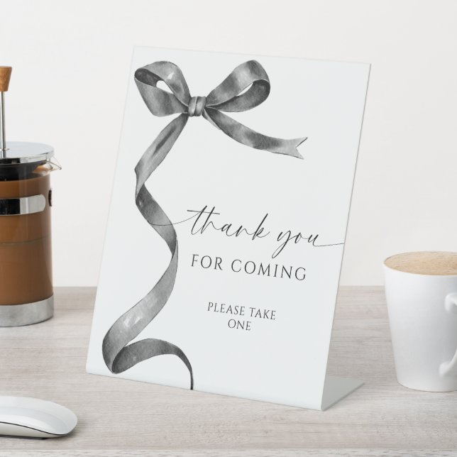 Black Bow Thanks For Coming Sign (In SItu)