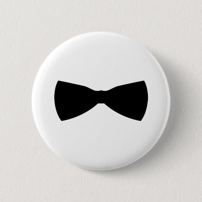 black bow tie 2 inch round button (Front)