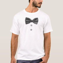 Black bow tie and buttons