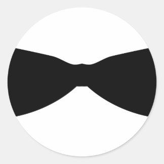 black bow tie classic round sticker