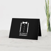 Black Bow Tie Personalized Groomsman Proposal