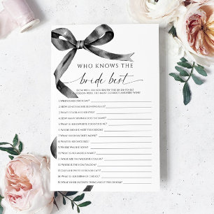 Black Bow Who Knows The Bride Best Game