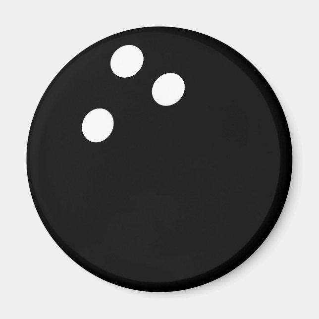 black bowling ball icon magnet (Front)