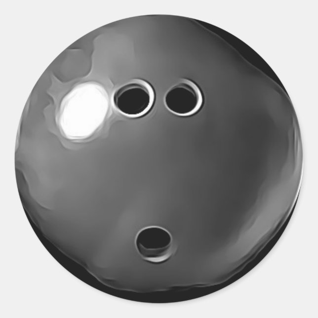 Black Bowling Ball Stickers (Front)