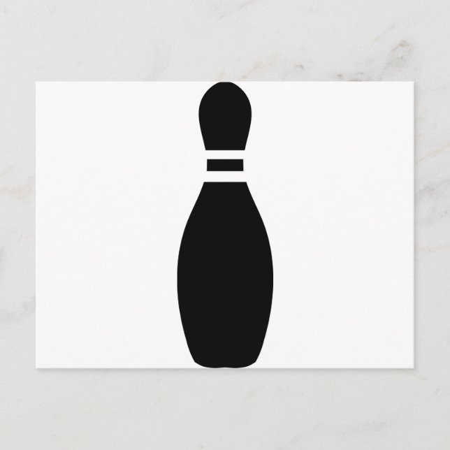 black bowling pin postcard (Front)