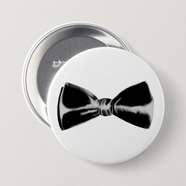 Black bowti 3 inch round button (Front & Back)