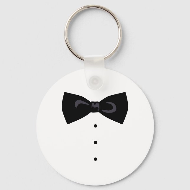 Black Bowtie Keychain (Front)