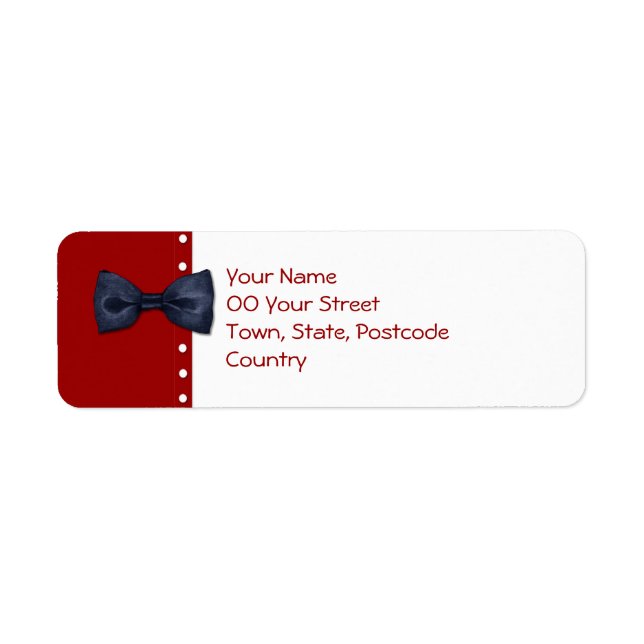 Black BowTie Return Address Label (Front)