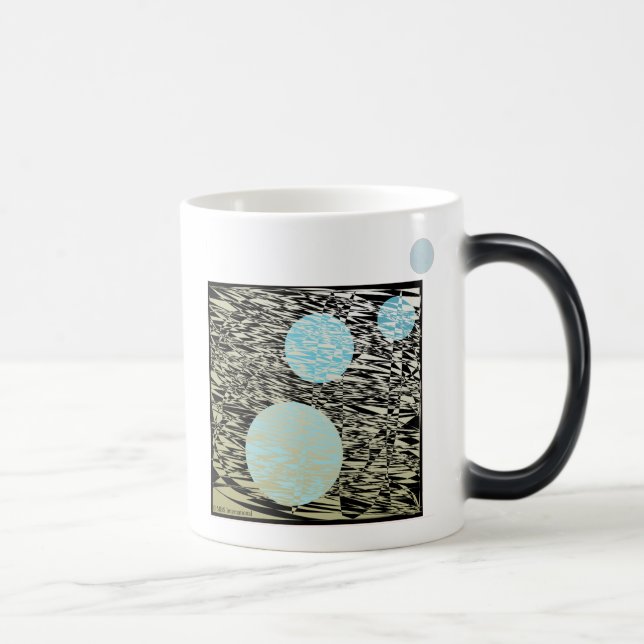 Black Box Bubbles Chemistry Mesh Outer Space Blue Magic Mug (Right)
