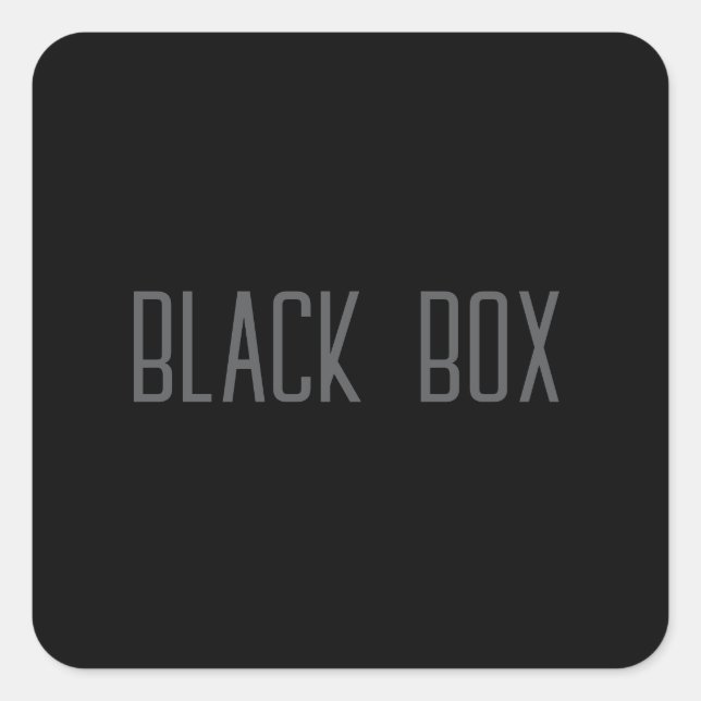 Black Box - Typography Sticker (Front)