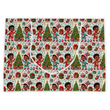 Black Boy Holiday Joy Gift Bag
